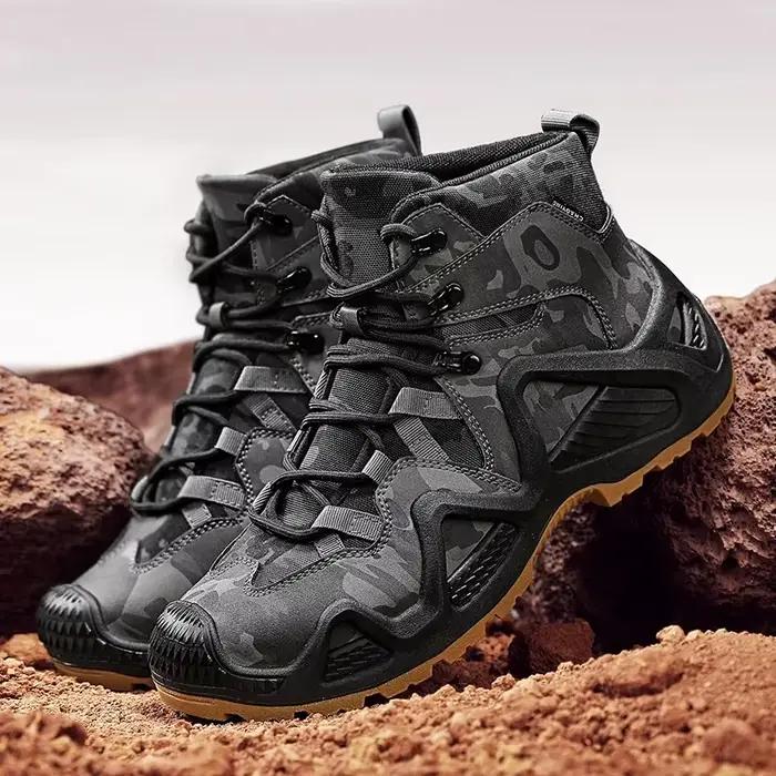 Chaussures de randonnée antidérapantes résistantes à l'usure confortables pour homme occasions spéciales bottes de travail dans le désert plateforme bottines d'automne et d'hiver bottes de neige