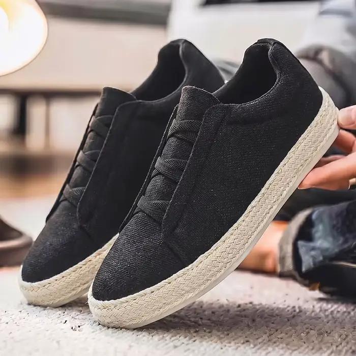 Chaussures de pêcheur en lin tendance pour hommes 2025 décontractées respirantes pour l'été plage et autres occasions spéciales