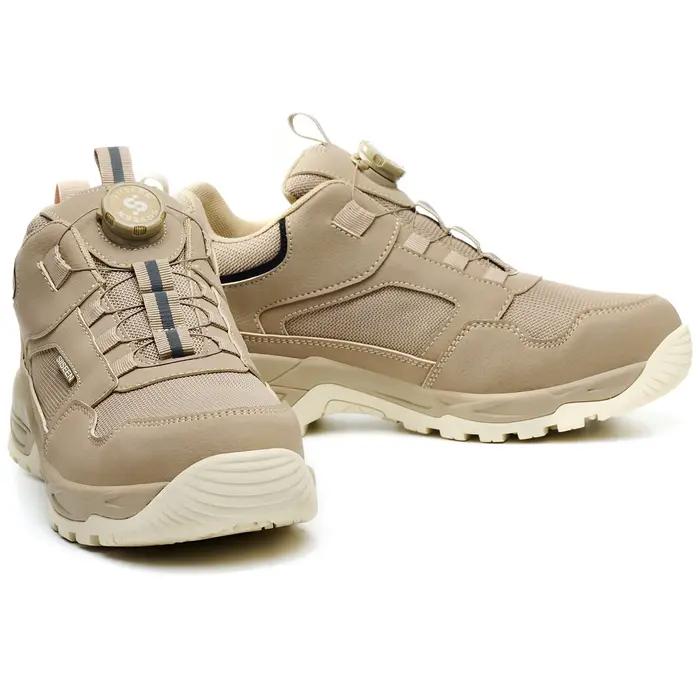 Chaussures de sécurité pour hommes, bout en acier, Anti-écrasement, caoutchouc Kevlar, fond antidérapant, chaussures de travail à boutons à la mode