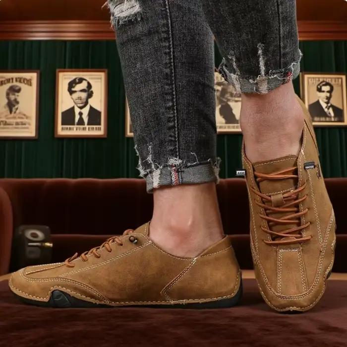 Bottines pour hommes couture à la mode léger confortable chaussures de marche décontractées respirant Tennis