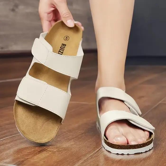 Sandales en bois souple grande taille pour hommes