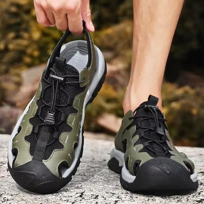 Jumpmore-Sandales en cuir pour hommes