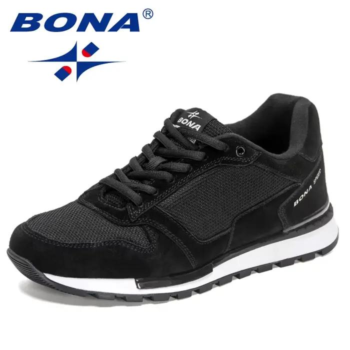Chaussures de marche en daim pour homme Bona confortables et décontractées pour activités sportives printemps automne