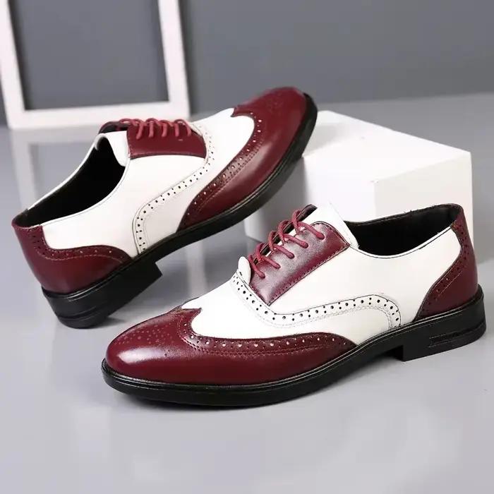 Couleurs mélangées hommes chaussures habillées rétro