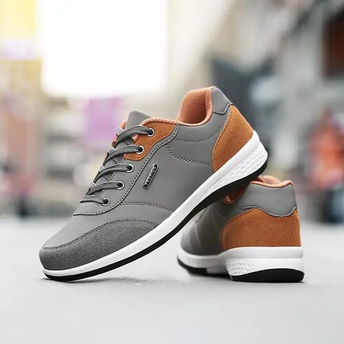 YRZL hommes chaussures printemps automne imperméable marche baskets loisirs mâle en cuir
