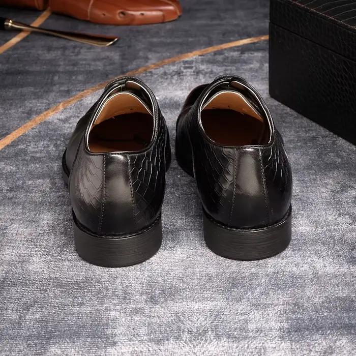 Chaussures de luxe en cuir véritable pour hommes, Oxford, faites à la main, formelles, à lacets, pour affaires, mariage, Banquet, classiques