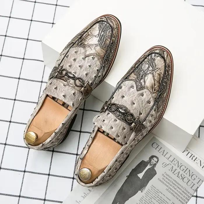Chaussures en cuir de marque italienne pour hommes