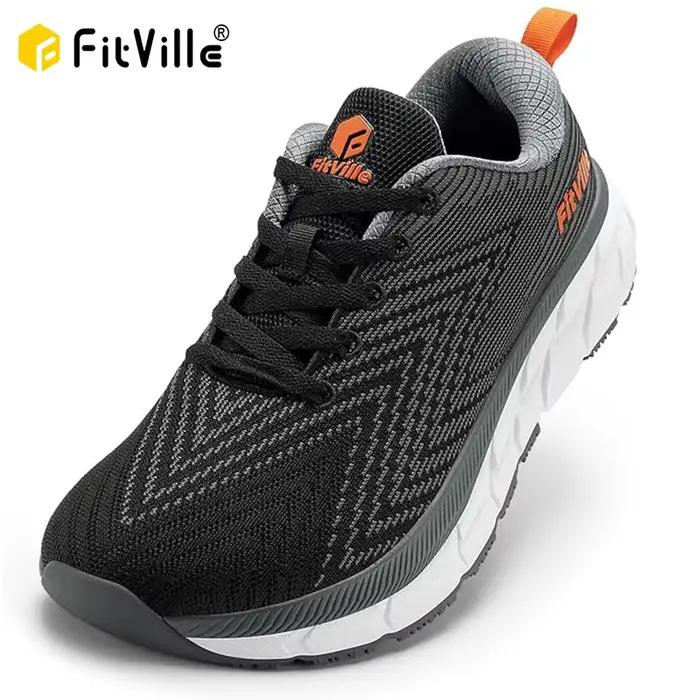 Chaussures pour hommes boîte à bout large rembourré largeur extra