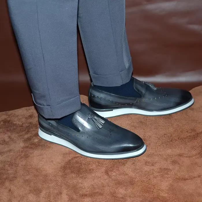 Mocassins en cuir véritable pour hommes