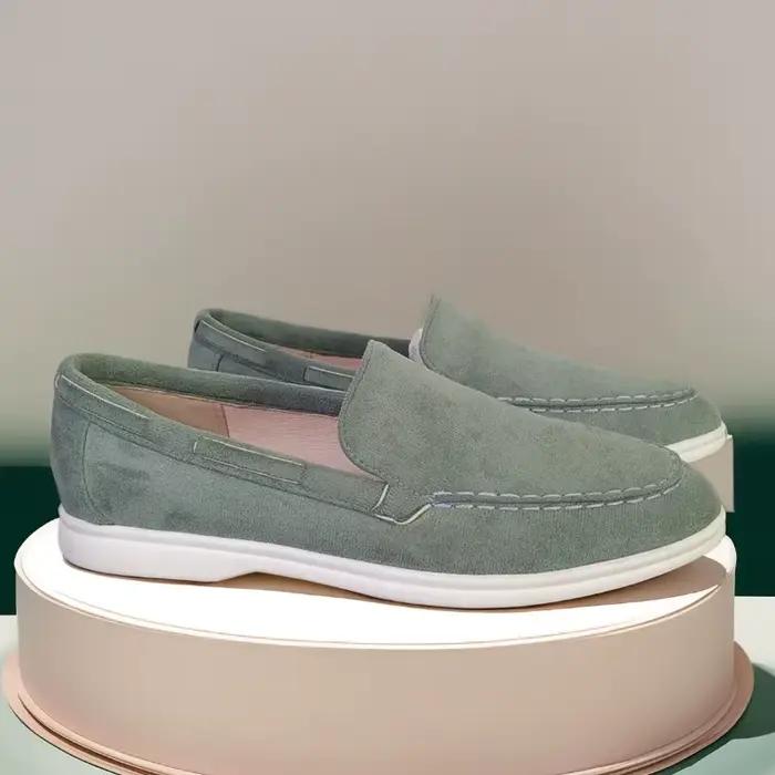 Mocassins classiques en cuir suédé pour hommes, chaussures décontractées, marque de luxe, respirantes, à enfiler, chaussures de conduite