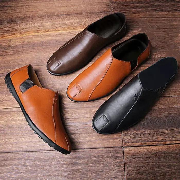 Soldes de printemps : Chaussures décontractées en cuir pour hommes