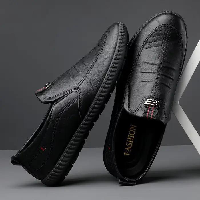Chaussures décontractées pour hommes d'affaires, respirantes, légères, en cuir, mocassins à enfiler, chaussures de conduite, chaussures d'été de haute qualité pour hommes
