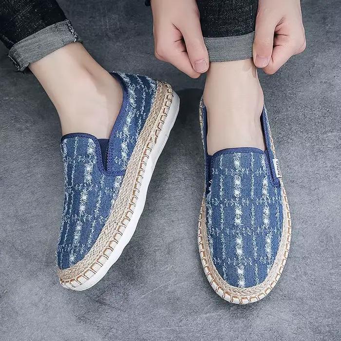 2026 mocassin masculin respirant chaussures en toile décontractées semelle intérieure en chanvre