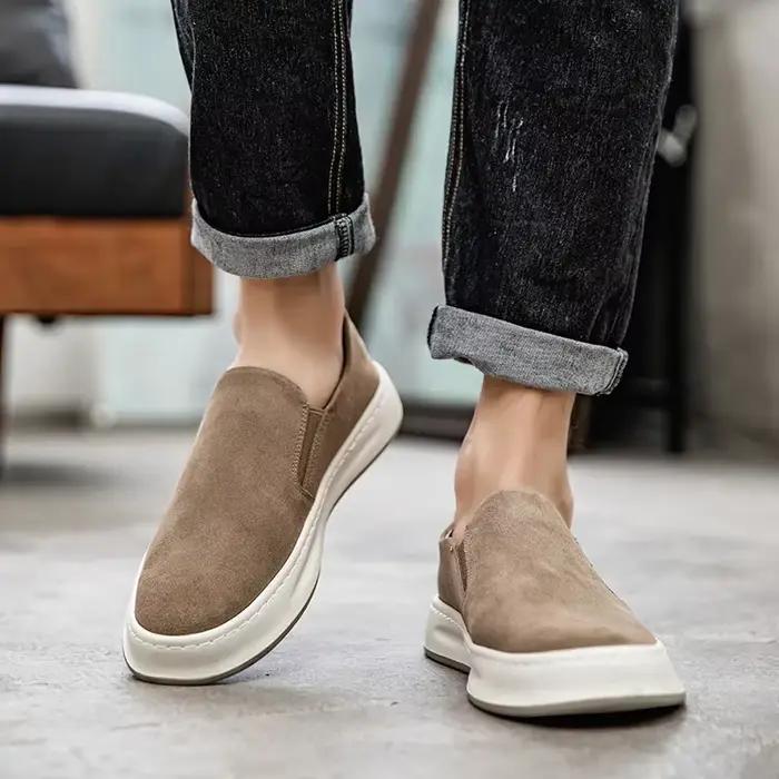 Mocassins de luxe de haute qualité pour hommes, marque de mode, chaussures de conduite décontractées, antidérapantes, légères et respirantes, chaussures de conduite à plateforme