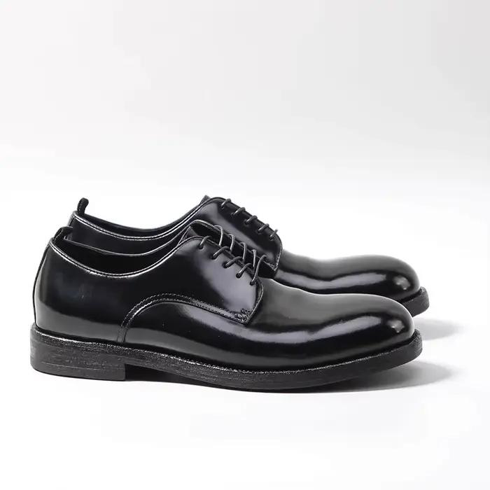 Chaussures Oxford de luxe en cuir de cheval pour hommes-chaussures habillées Goodyear Welt fabriquées à la main pour