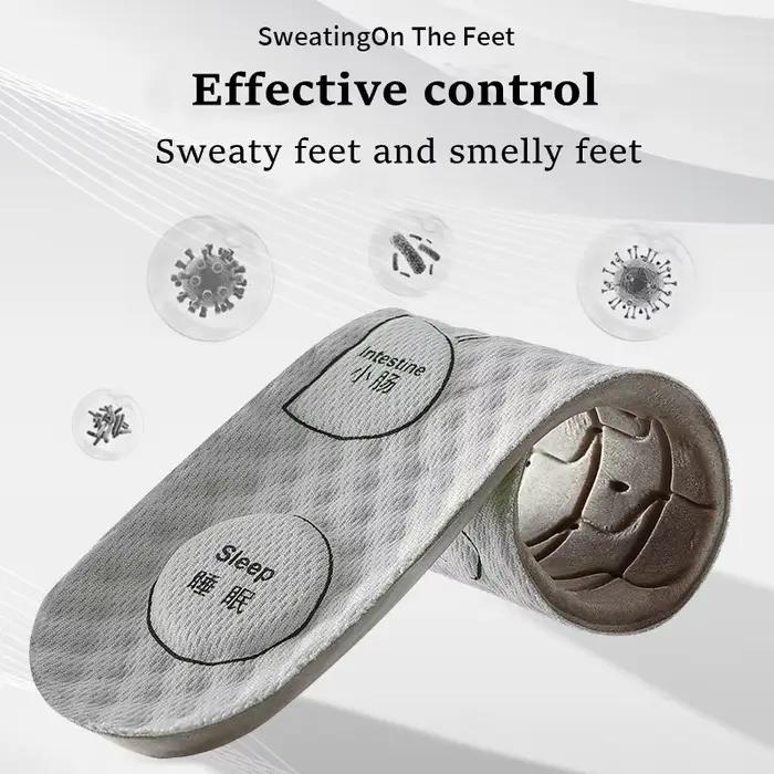 Semelles intérieures d'acupression sur pied pour chaussures, déodorantes respirantes, semelles de Sport pour hommes et femmes, semelle de chaussure de course confortable