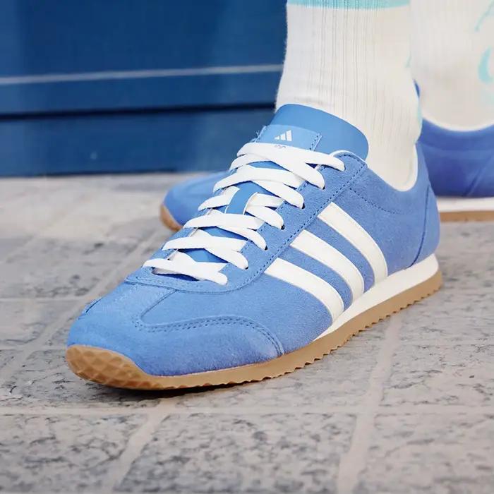 Adidas véritable VS JOG 2.0 chaussures décontractées rétro à semelles fines pour hommes et femmes JS4444