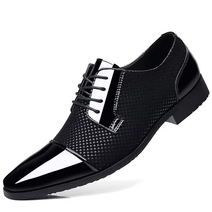 Chaussures habillées en cuir verni pour hommes