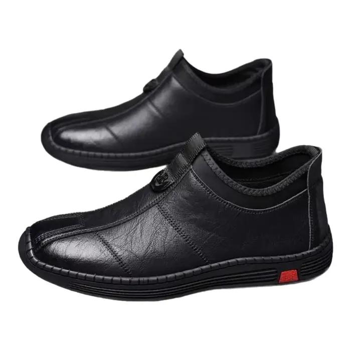 Chaussures décontractées pour hommes, style britannique tendance, à enfiler, pour la conduite, semelle souple, chaussures de loisirs respirantes, bout rond, talon plat, sportives