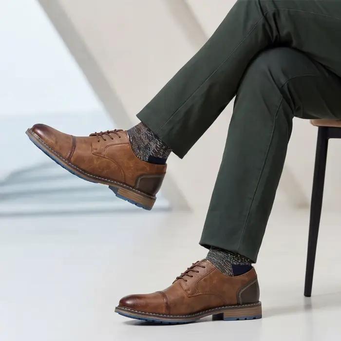 Chaussures Derby décontractées rétro pour hommes