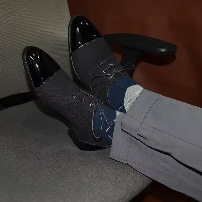 Chaussures Derby noires de luxe pour hommes