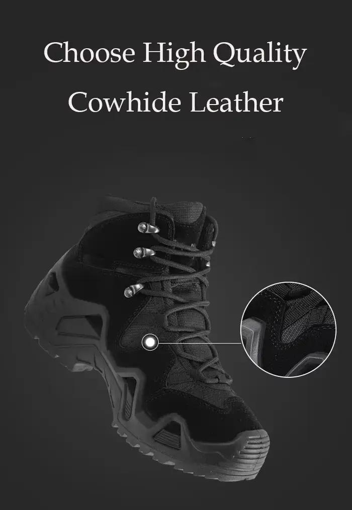 Bottes militaires Wolf Enemy pour hommes, chaussures de randonnée robustes et élégantes pour chasse, moto et plein air, bottes tactiques résistantes à l'eau et antidérapantes