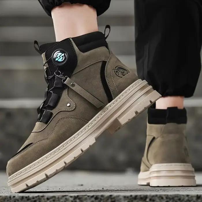 Bottes hautes en cuir pour hommes