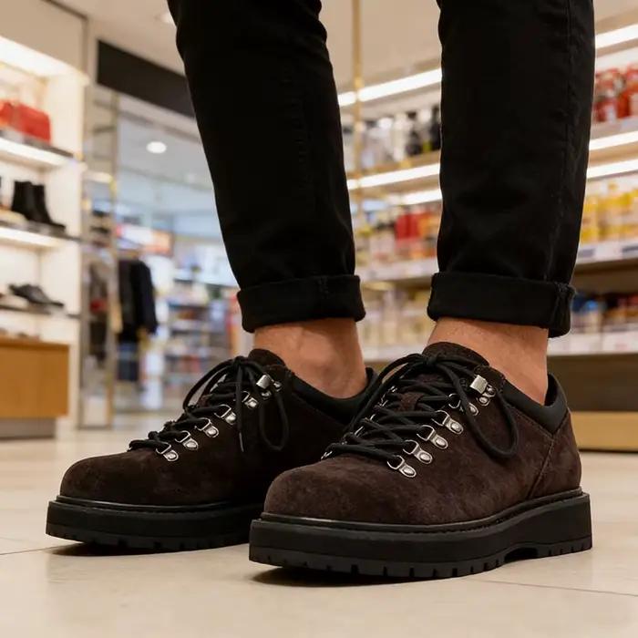 Chaussures en cuir véritable hommes Derbys printemps automne marque plate