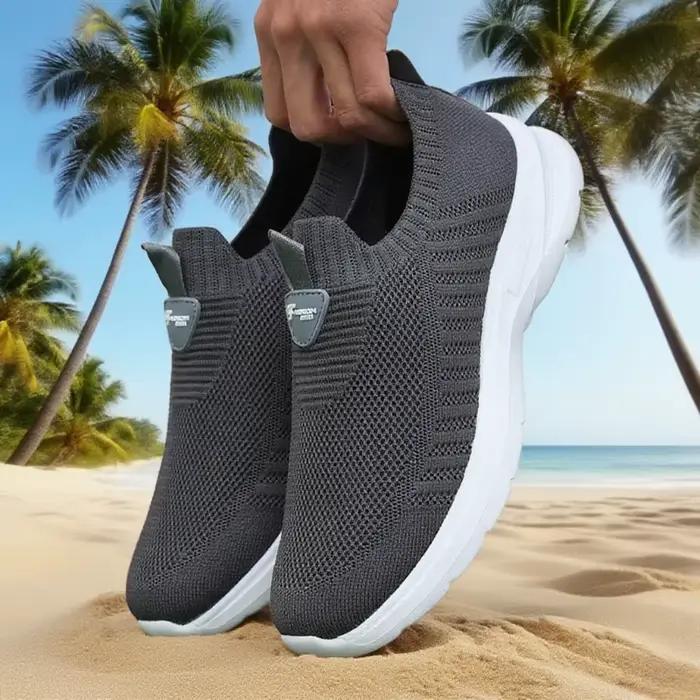 Chaussures De course en maille baskets décontractées à la mode en plein air respirant athlétique salle De sport hommes