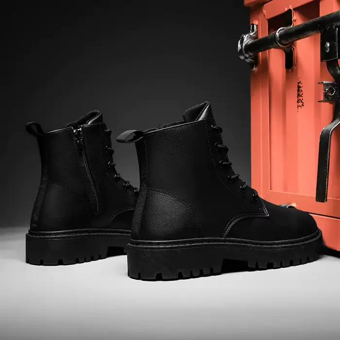 Chaussures décontractées pour hommes bottines classiques à talons bas bottes courtes mi haut marche conduite