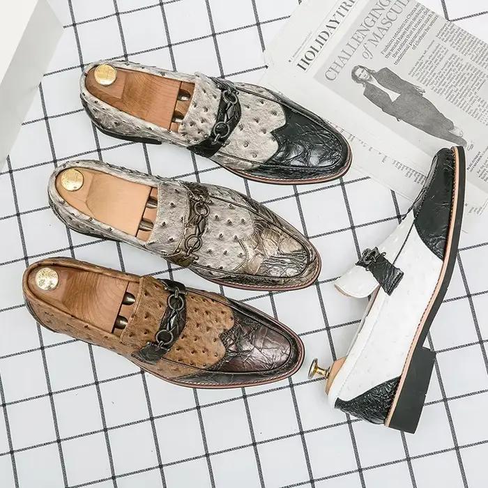 Chaussures en cuir de marque italienne pour hommes