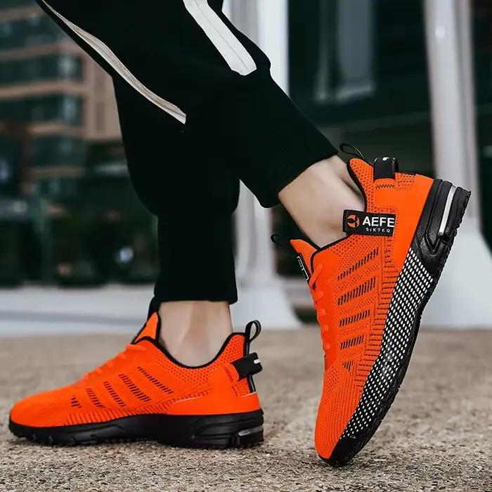 Chaussures de course tendance orange pour hommes