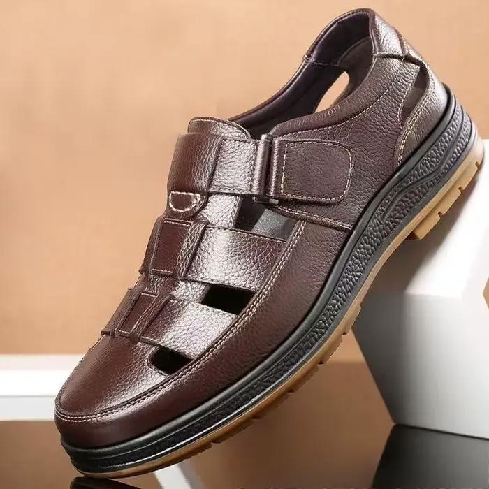 Chaussures d'été en cuir pour hommes