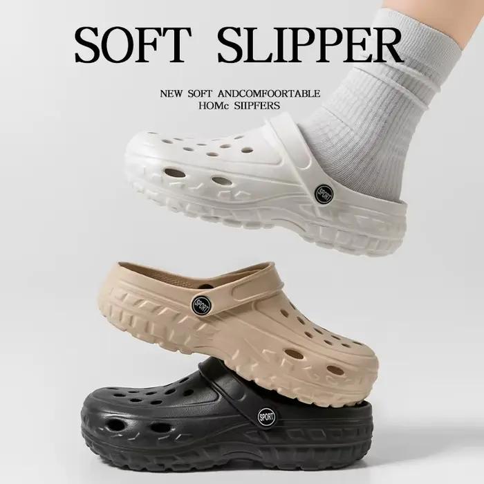 Chaussons pour hommes 2026 Nouvelle Collection Été – Sandales à semelle souple en EVA pour intérieur et extérieur, chaussures de marche et de plage, tongs pour hommes