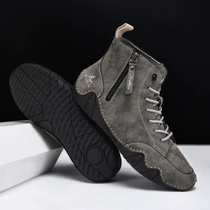 Bottines en cuir faites à la main pour hommes