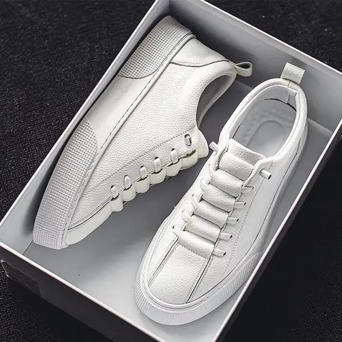 Baskets Blanches à Lacets pour Homme