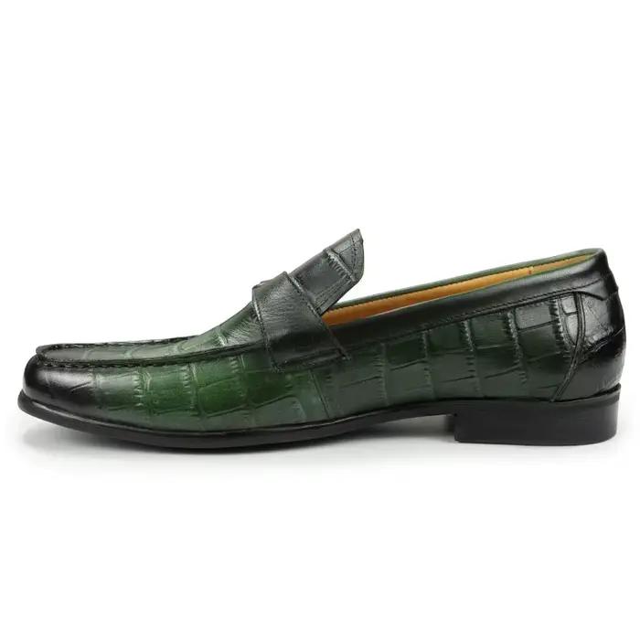 Penny – mocassins doublés en cuir pour hommes, chaussures de luxe pour hommes, mode décontractée, impression d'alligator, Zapato, boucle à enfiler