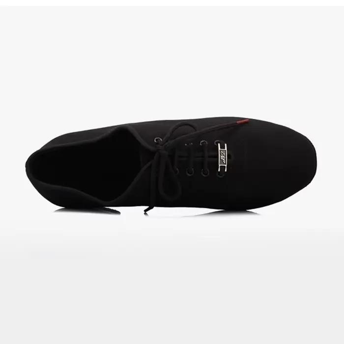 TOP chaussures de danse chaussure latine moderne hommes peau de vache semelle à deux points tissu Oxford motif de grille authentique chaussette sac BDDANCE309 respirant