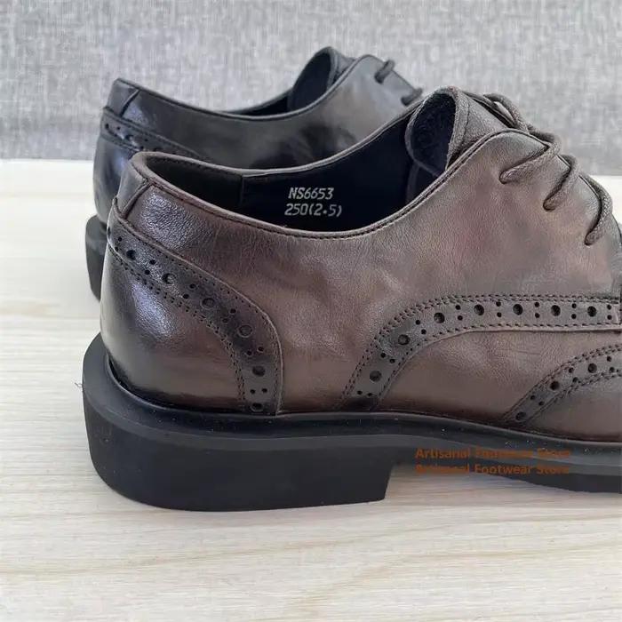 Chaussures Brogue en daim de vache pour hommes style britannique décontracté et confortable pour différentes occasions