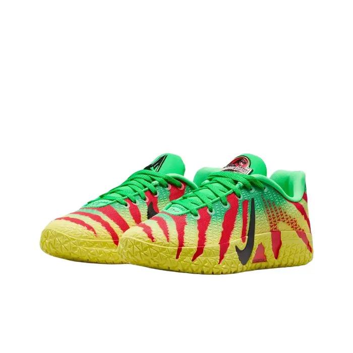 Nike x Jurassic Park Ja Morant 3 Rebound Grip Chaussures de basket-ball pour hommes Vert Jaune IU7239-300