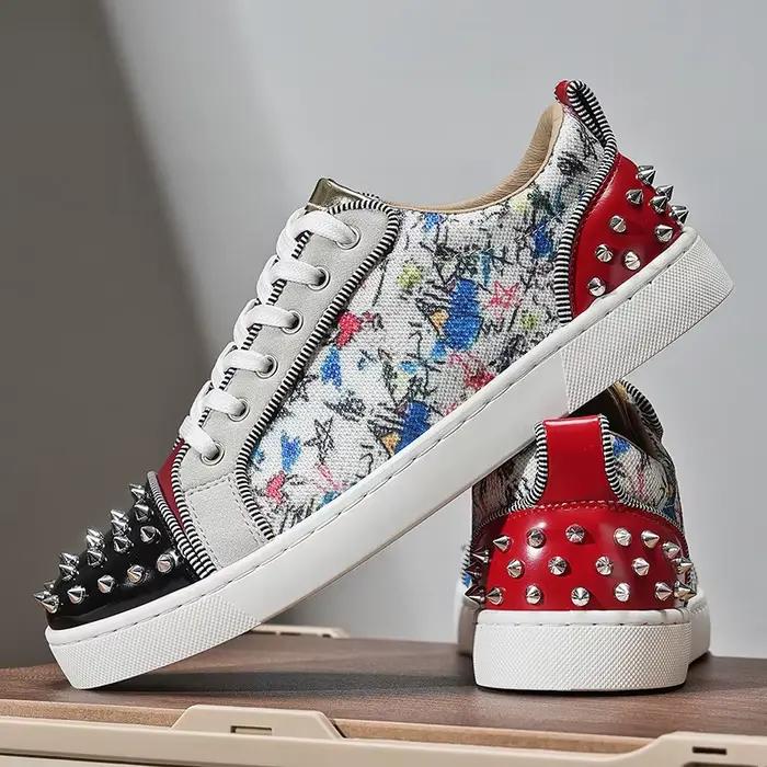Style Punk moto chaussures décontractées à la main rue hommes baskets à lacets en plein air Skateboard
