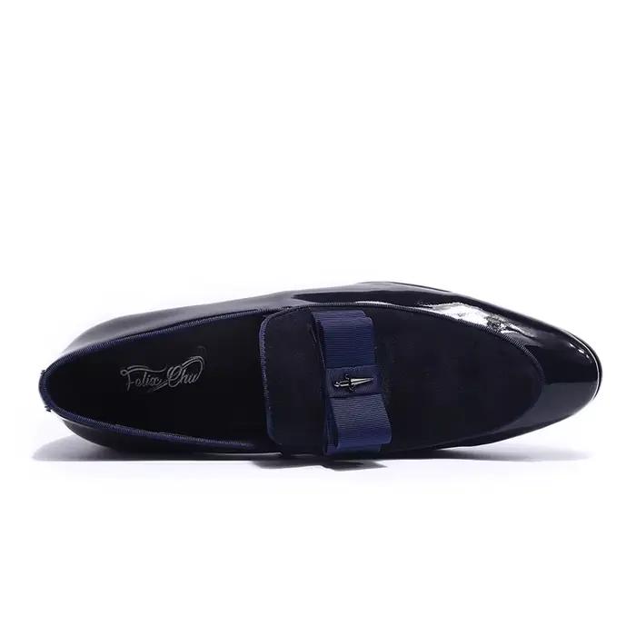 Mocassins de Luxe en Cuir Verni et Daim pour Homme