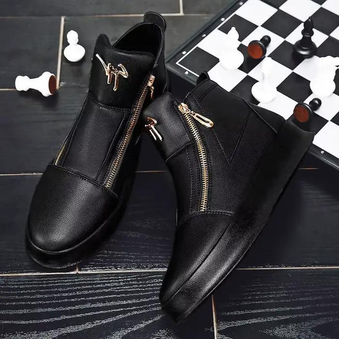 Bottes de rinçage en cuir blanc pour hommes