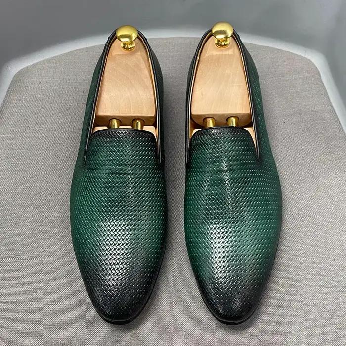 Mocassins en cuir véritable pour hommes