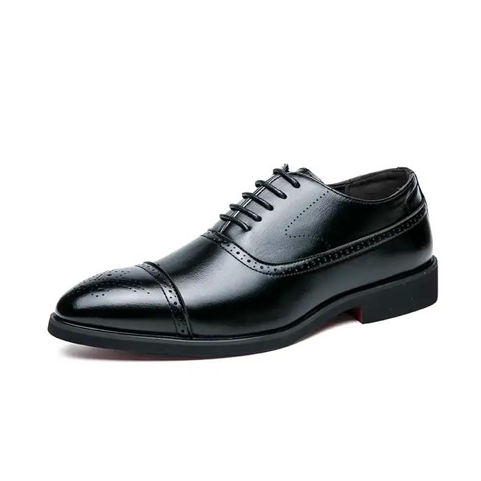 Oxfords hommes chaussures semelle rouge mode affaires décontracté fête Banquet quotidien rétro sculpté à lacets