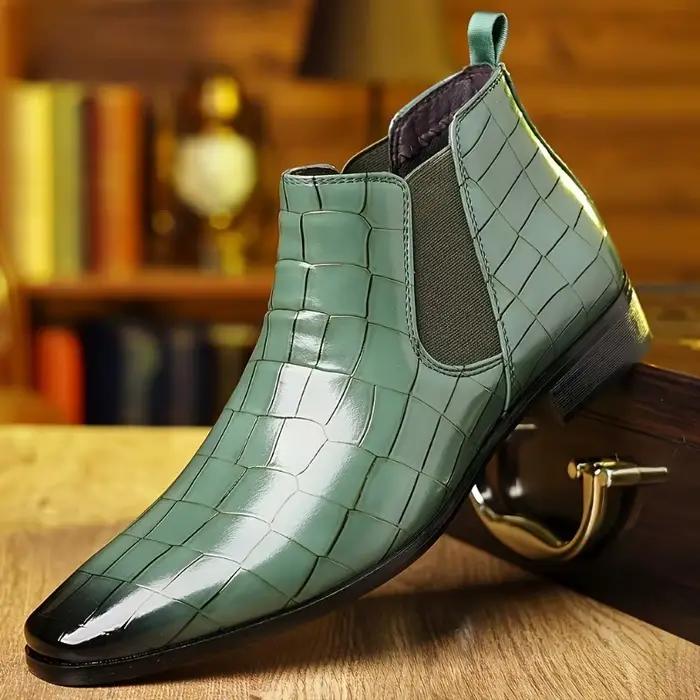 Bottes en cuir classiques style britannique pour homme résistante à l'eau et déodorisante idéales pour le printemps automne et occasions spéciales