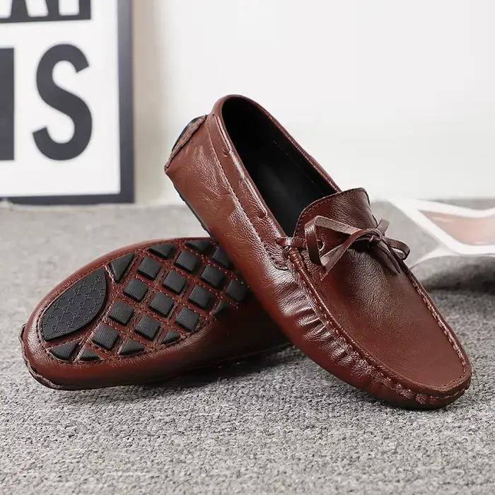 Nouveaux mocassins décontractés hommes à semelles souples marque