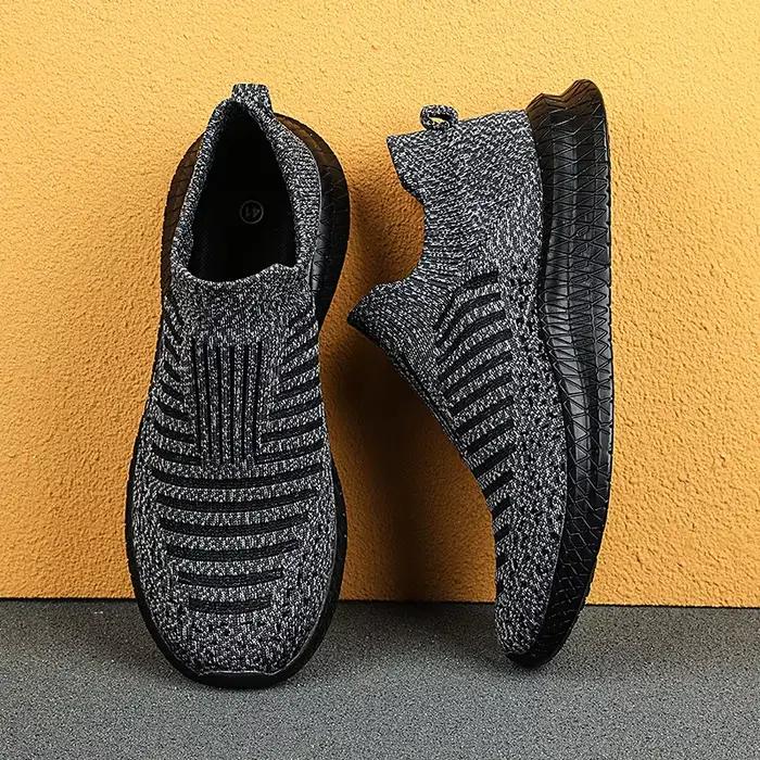 Mocassins d'été pour hommes baskets respirantes confortables et décontractées à la mode pour homme printemps automne sneakers rayées grandes tailles