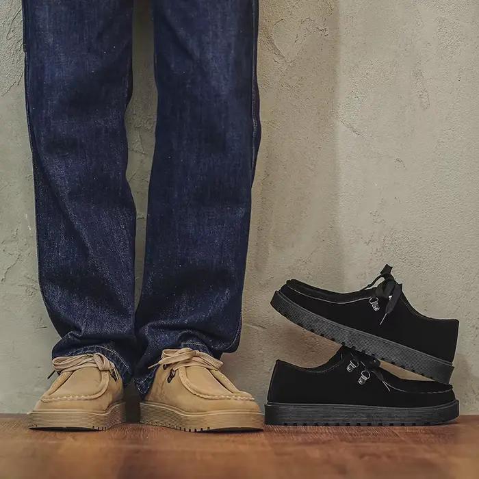 STRONGSHEN hommes chaussures décontractées daim cuir conseil