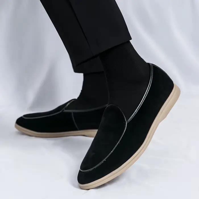 Mode hommes marque de luxe mocassins chaussures printemps Style britannique daim